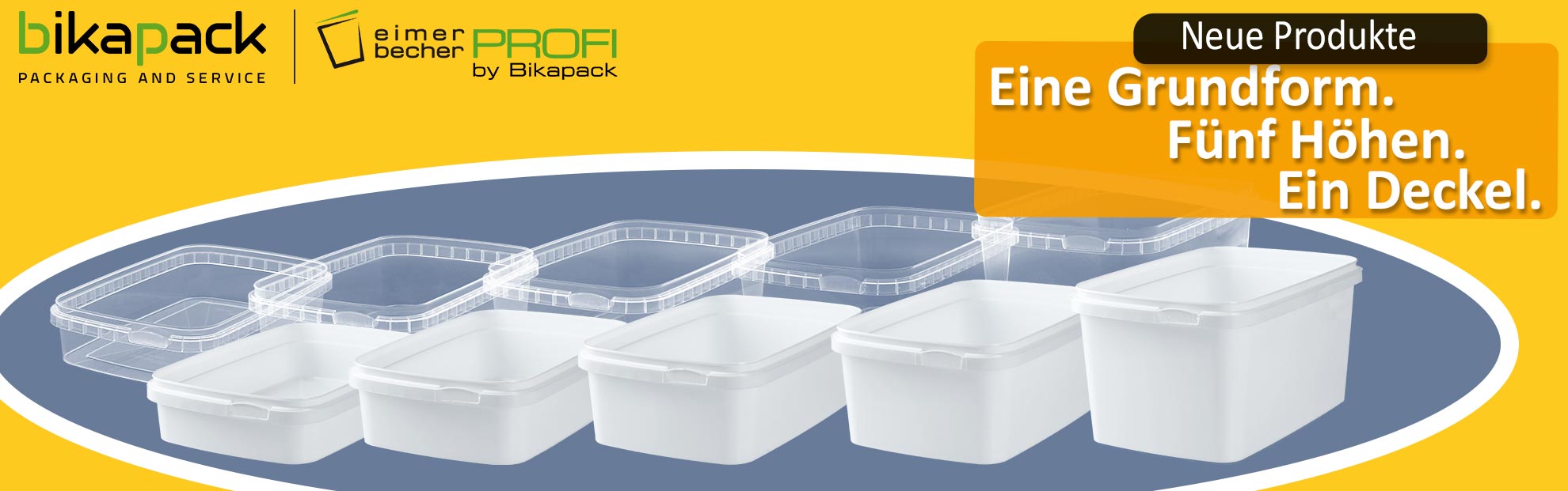 Eine Grundform. Fünf Höhen. Ein Deckel.